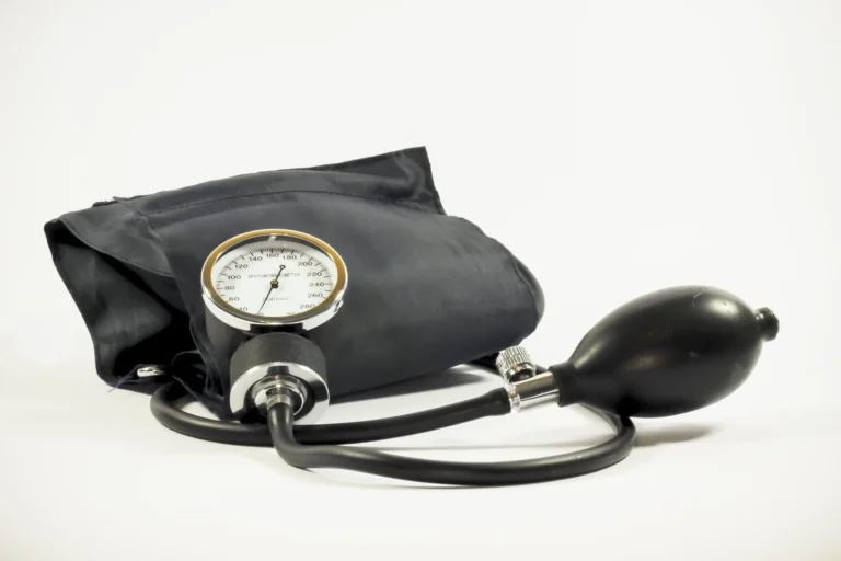 Close-up of blood pressure gauge used in a medical test