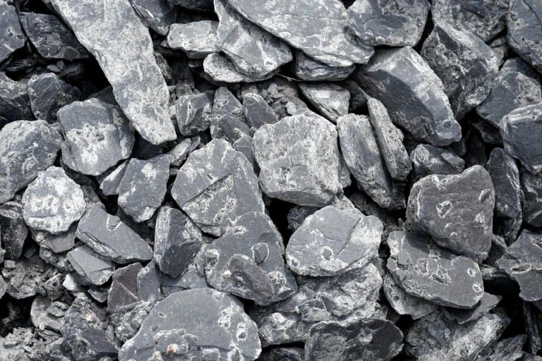 Close-up of a backpack filled with rocks